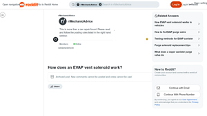 Reddit - Purge Valve Functionality