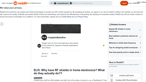 Reddit - RF Shields for Home Electronics