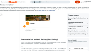 Reddit - Composite 2x4 Deck Railing