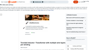 Reddit - Toroidal Inductor 8mH