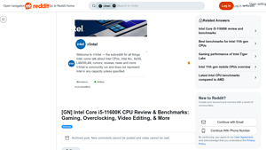 Intel - Core i5-11600K Performance