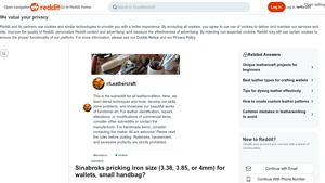 Sinabroks - Pricking Iron Sizes