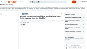 Reddit - Vintage Phone Book Resources