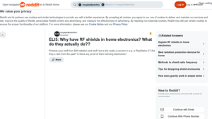 Reddit - RF Shields for Home Electronics