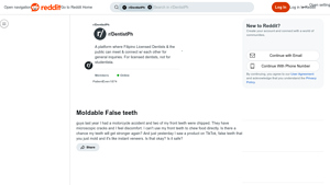 Reddit - Moldable False Teeth