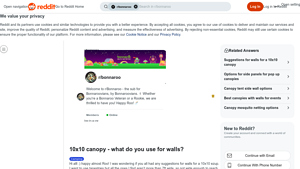 Reddit - Canopy Wall Options