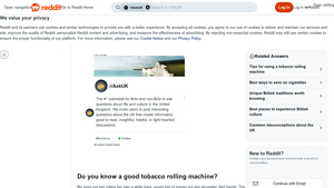 Reddit - Best Tobacco Rolling Machines for Arthritis