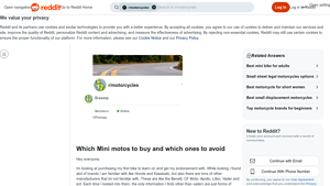 Mini Motos - Key Brands and Recommendations