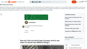 Reddit - IEC C13 Power Cord