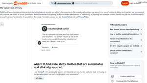 Sustainable Fashion - Ethical Slutty Clothes