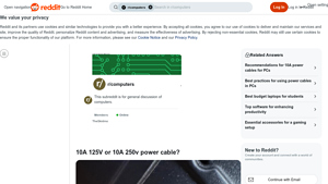Reddit - 10A Power Cable