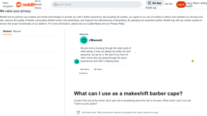 Reddit - Makeshift Barber Cape Options