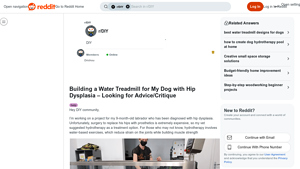 Reddit - DIY Water Treadmill for Dogs