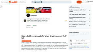 Honda Fit - Safe Booster Seats for Short Drivers