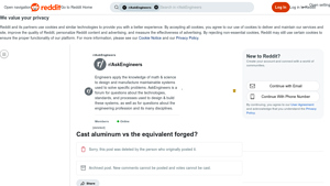 Reddit - Forged vs. Cast Aluminum Insights