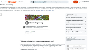 Reddit - Isolation Transformers