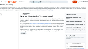 Reddit - Chamfer Guidelines