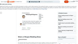 Shein & Shopee - Minimalist Wedding Dresses for Broad Shoulders