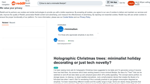 Holographic Christmas Trees - Minimalist Holiday Decor