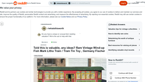 Fischer - Rare Vintage Wind-up Fish Tin Toy