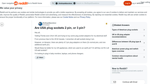 Reddit - USA Plug Socket Compatibility