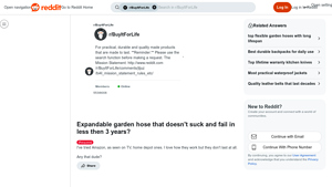 Reddit - Durable Expandable Garden Hose