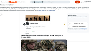 Reddit - Ukrainian Soldier with Black Sun Patch