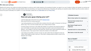 Reddit - Inline Desiccant Dryer