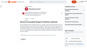 Reddit - No-Bore Concealed Hinges