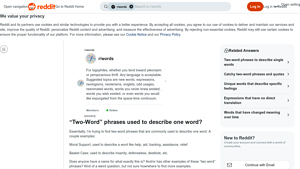 Phrase - Common Description