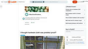 Reddit - Hardware Cloth