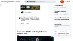 Reddit - BDSM Mask for Knight in Dead by Daylight