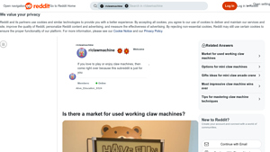 Used Claw Machine - Color-Changing Lights & Music