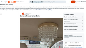 Reddit - Car Chandelier