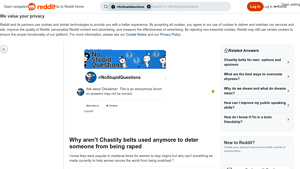 Reddit - Chastity Belts: Myth vs. Reality