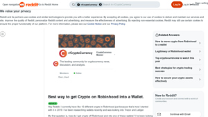 Screenshot of Best way to get Crypto on Robinhood into a Wallet. - Reddit