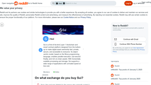 Screenshot of On what exchange do you buy Sui? - Reddit