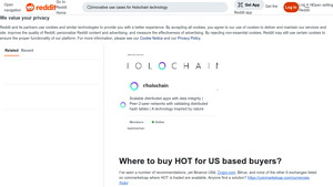 Screenshot of Where to buy HOT for US based buyers? : r/holochain - Reddit