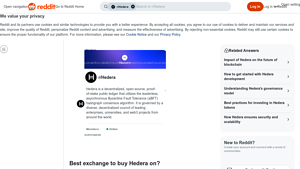 Screenshot of Best exchange to buy Hedera on? - Reddit