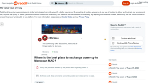 Screenshot of Where is the best place to exchange currency to Moroccan MAD?