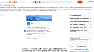 Screenshot of Hi Guys, on which platforms do you trade lcx? I have been ... - Reddit