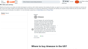 Screenshot of Where to buy Arweave in the US? - Reddit