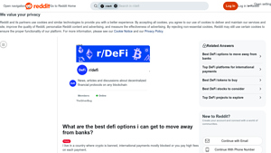 Screenshot of What are the best defi options i can get to move away from banks?