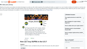 Screenshot of How can I buy SUPRA in the U.S.? : r/Crypto_General - Reddit