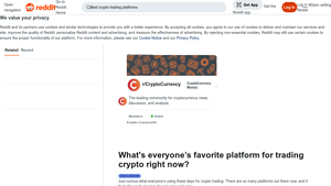 Screenshot of What's everyone's favorite platform for trading crypto right now?