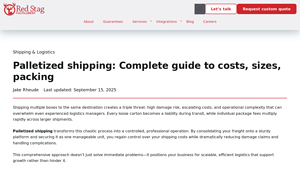 Red Stag Fulfillment - Palletized Shipping Solutions