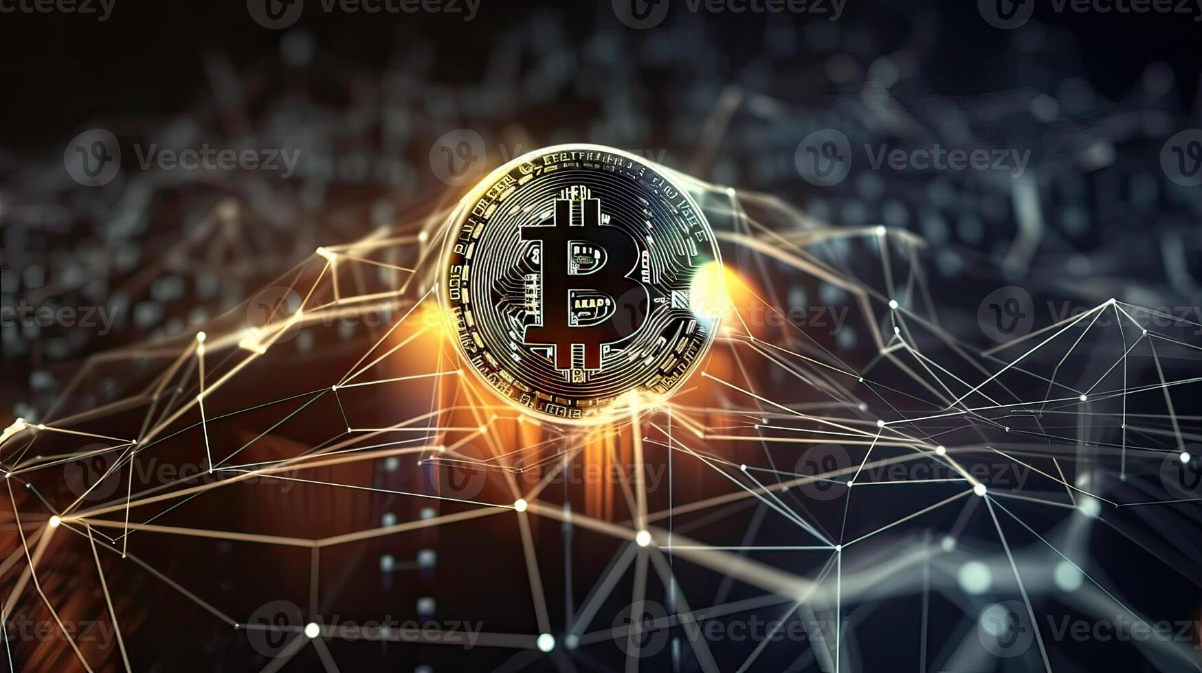 Featured image for render crypto - Gold coin Bitcoin on a black background ...