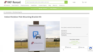 Renzel - Indoor/Outdoor Pole Mounting Bracket Kit