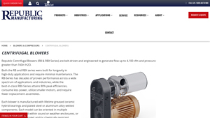 Republic MFG - Centrifugal Blowers