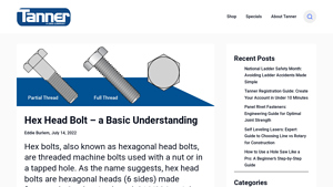 Tanner Bolt - Hex Head Bolts